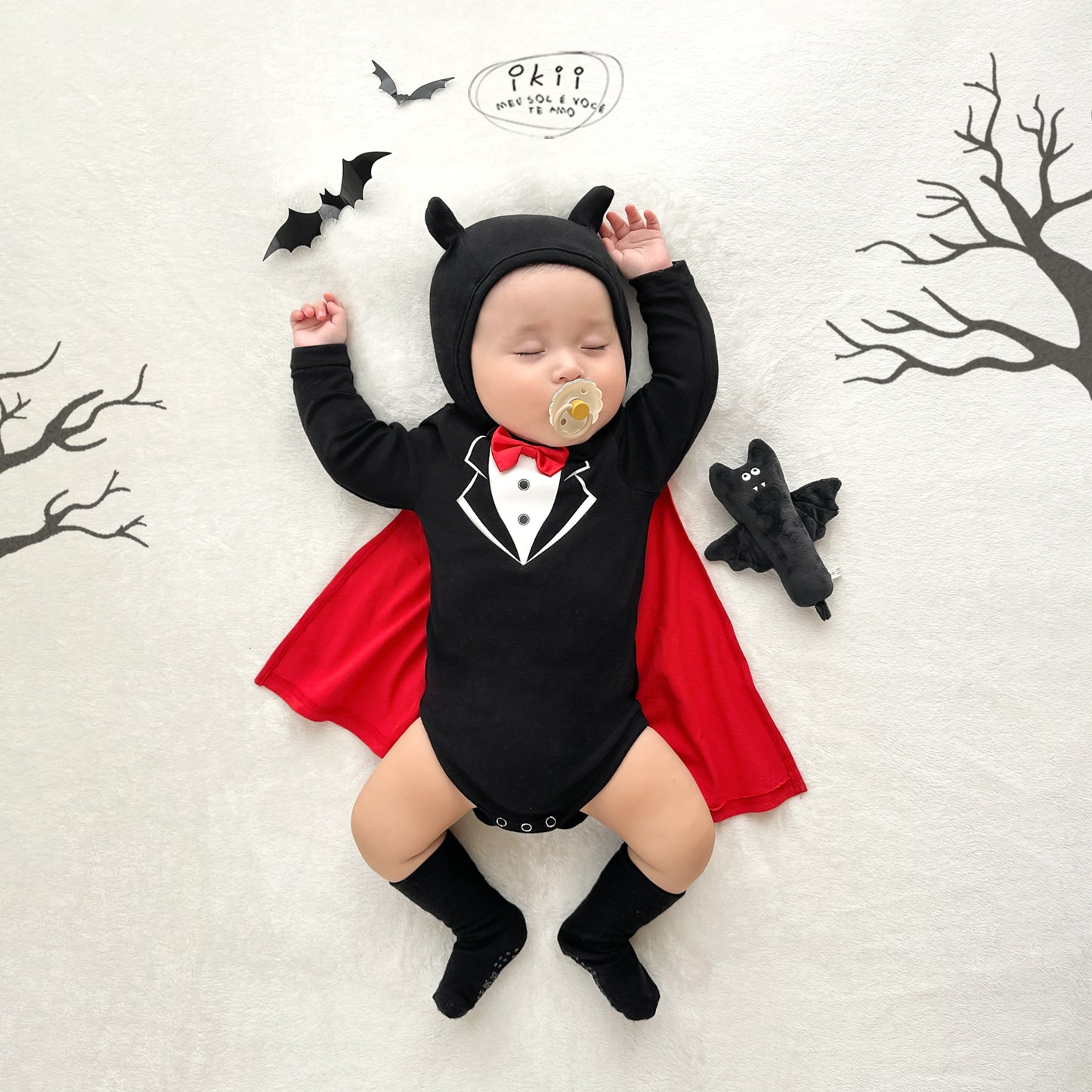 預訂中) Halloween 2025新款 德古拉兩件套 (連身衣+帽子)