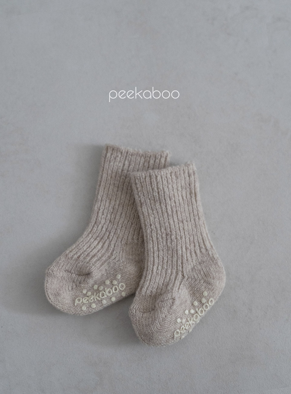Preorder) Peekaboo Ribbed wool socks