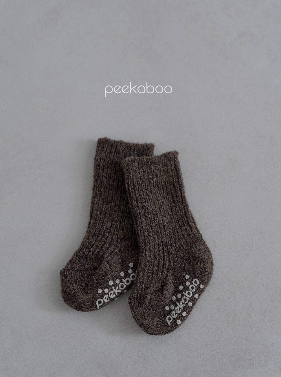 Preorder) Peekaboo Ribbed wool socks