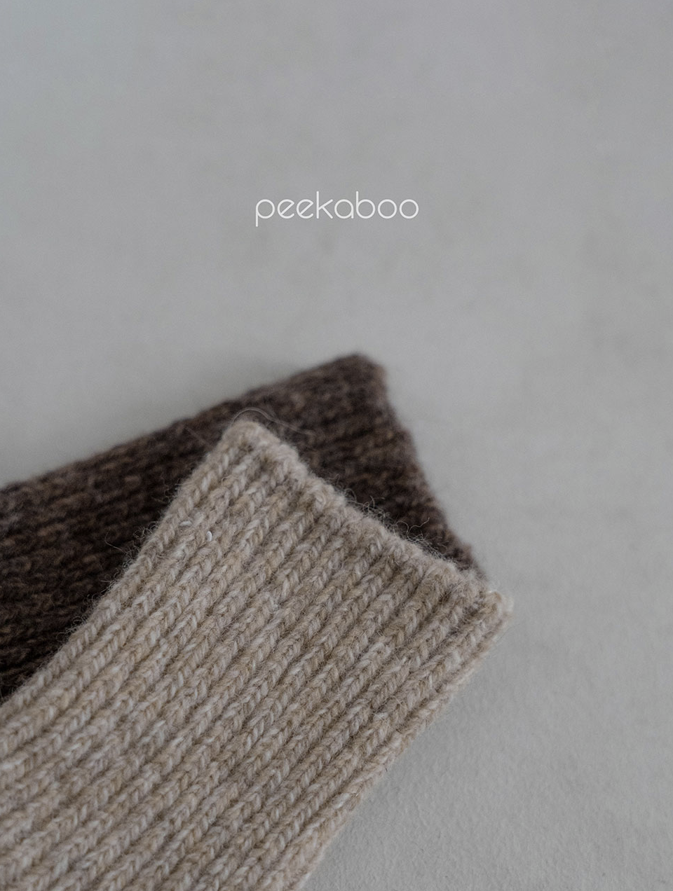 Preorder) Peekaboo Ribbed wool socks