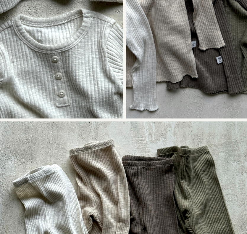 Preorder) Peekaboo Kids Noa Top and Bottom Set (90-150)