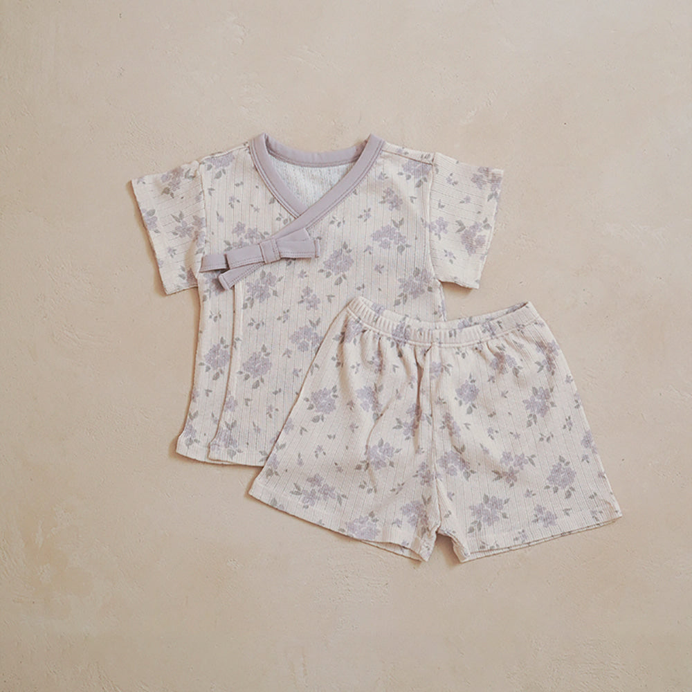 Preorder) Peekaboo / AS Yukata Baby Top and Bottom Set