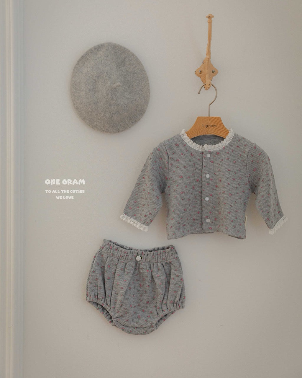1GRAM 1그램 /小清新系列 🤍秋冬預訂 Dona Cardigan / Bloomers (6m-3y)