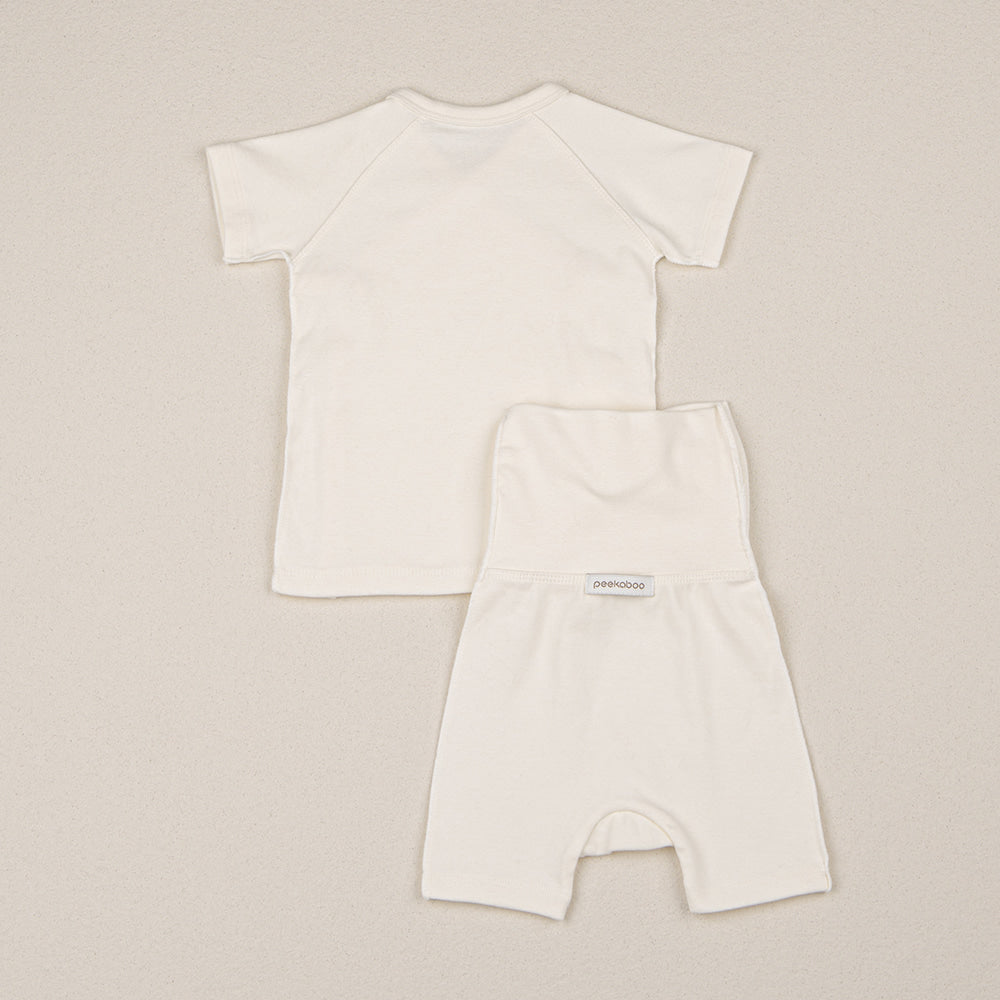 Preorder) Peekaboo Newborn Ribbon Top and Bottom Set - short (不連配件)