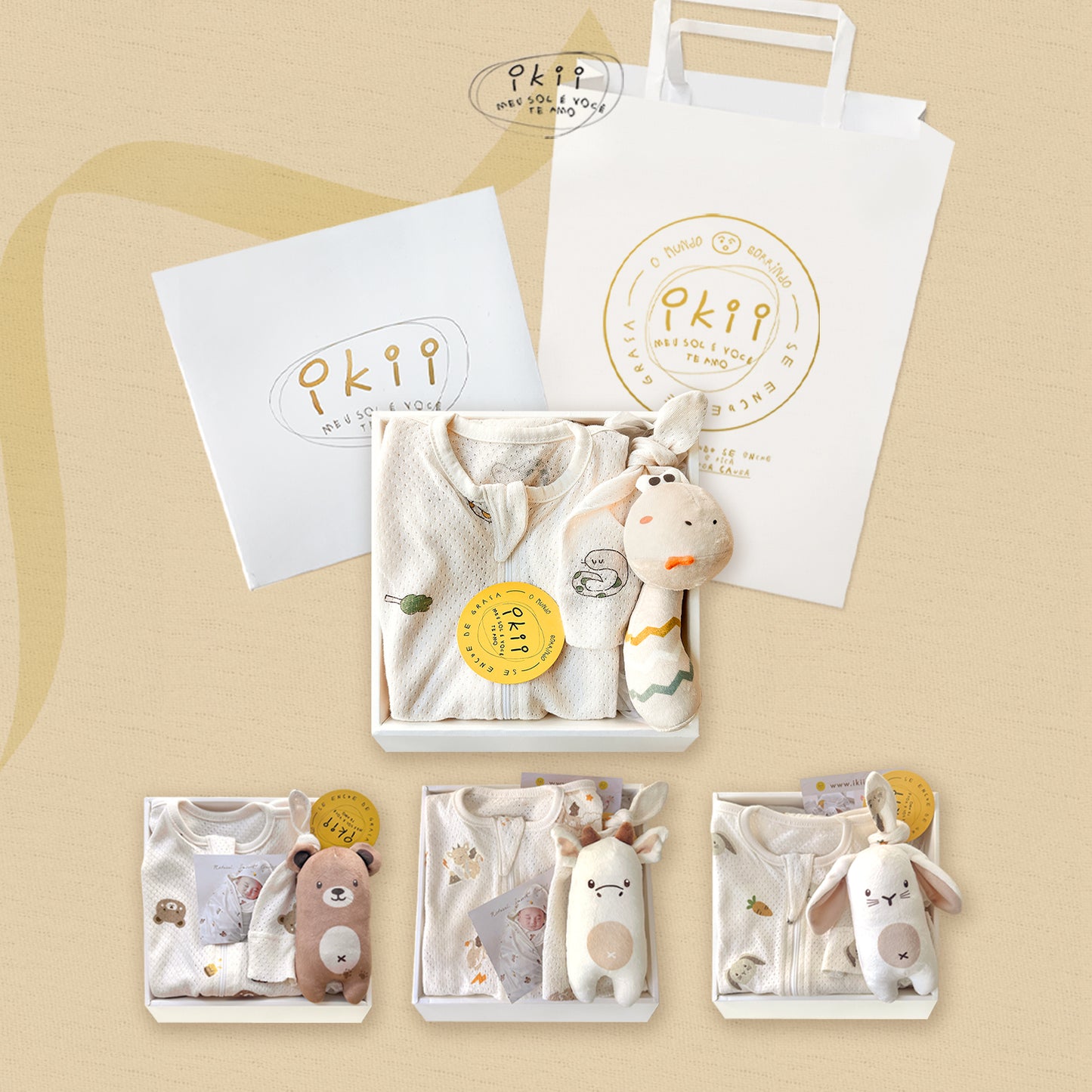 補貨中) Mash Organic Swaddle + Hat + Rattle (GIFT SET) 睡袋連帽+迷你搖鈴套裝