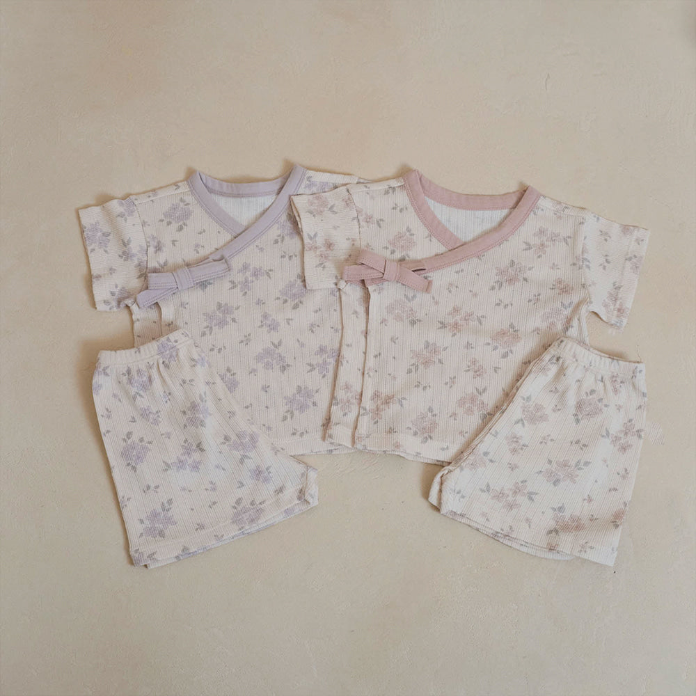 Preorder) Peekaboo / AS Yukata Baby Top and Bottom Set