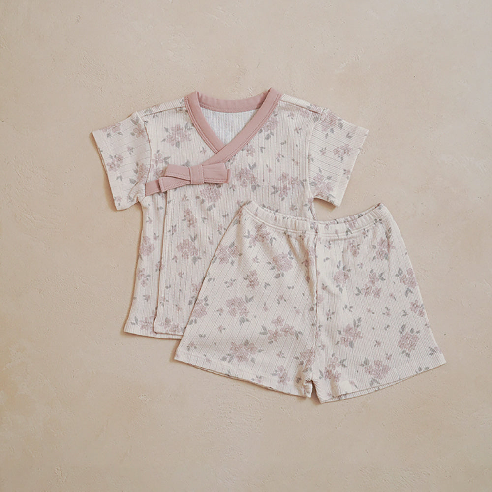 Preorder) Peekaboo / AS Yukata Baby Top and Bottom Set