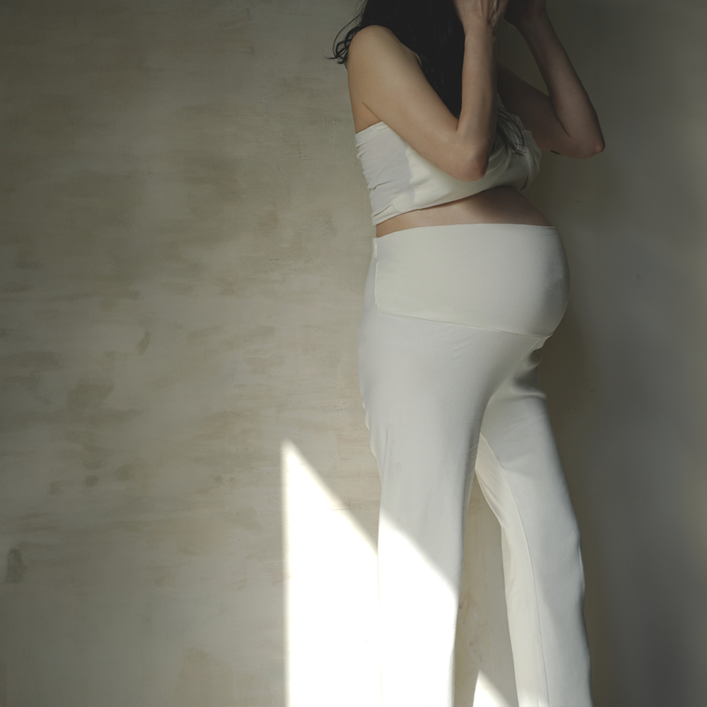 Preorder) Peekaboo Ribbon Mom Basic Pants (Long)