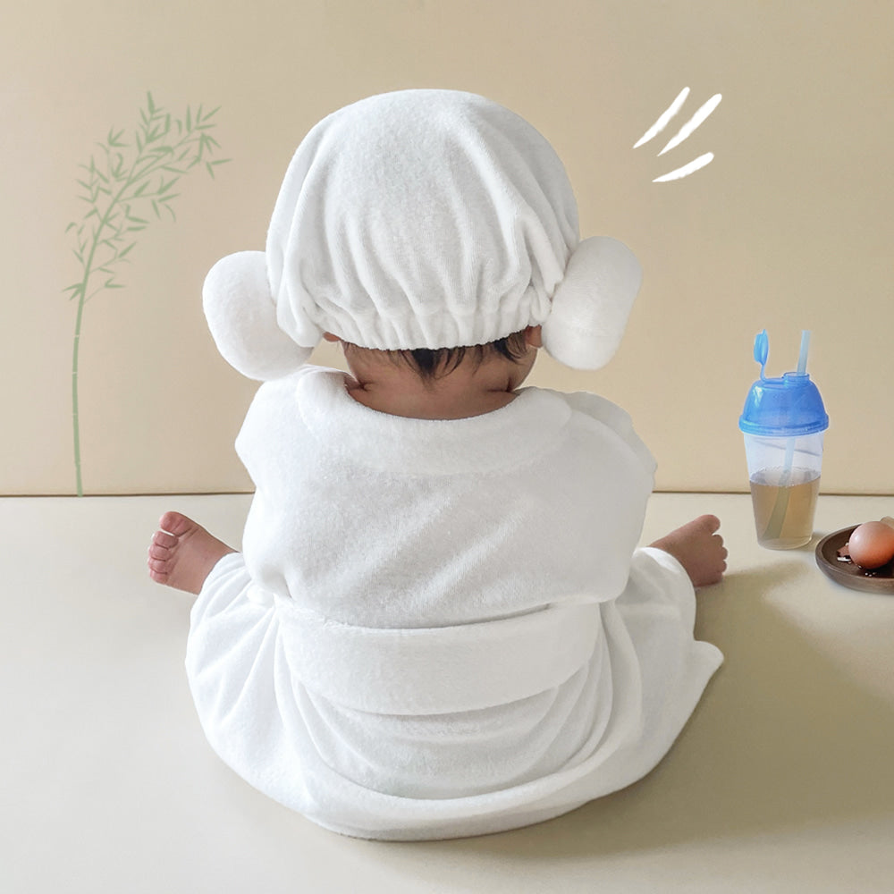 補貨中) Bath Time K SPA 可愛浴袍連韓式羊角帽仔