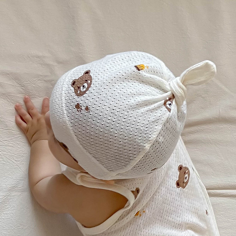 補貨中) Organic Mesh Organic Hat 有機棉網眼嬰兒帽子
