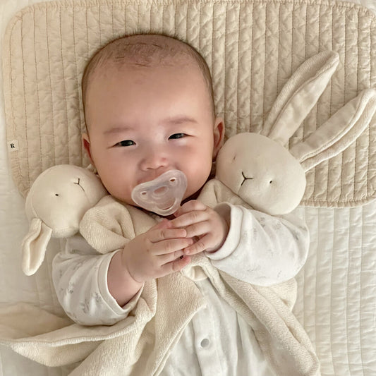 MONOLEIM 柔軟親膚兔寶寶安撫巾 Organic Hug Rabbit