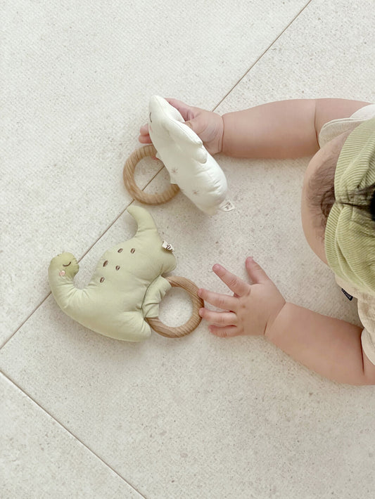 MONOLEIM 純手工恐龍安撫手搖鈴