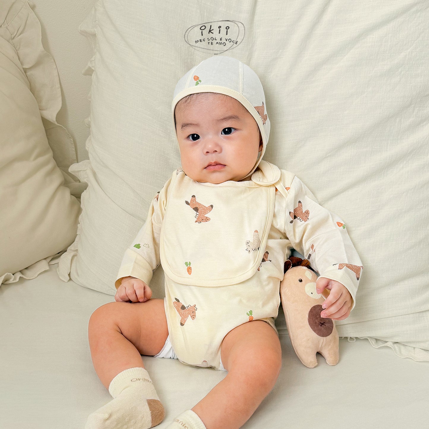 Horse Baby 蘿蔔馬仔初生Orangic Bib