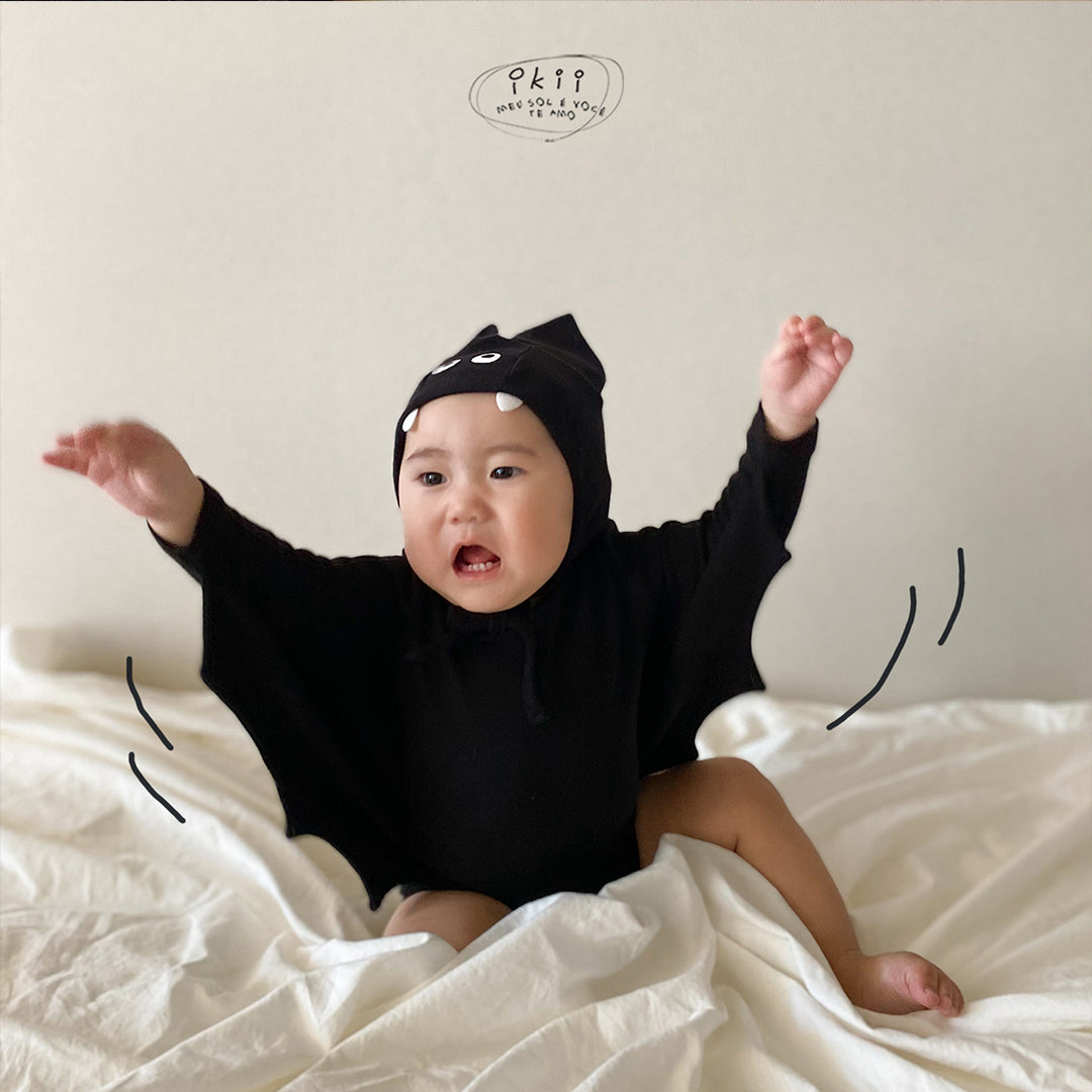 現貨) Halloween 蝙蝠俠2件套裝 (長袖連身衣+帽子)