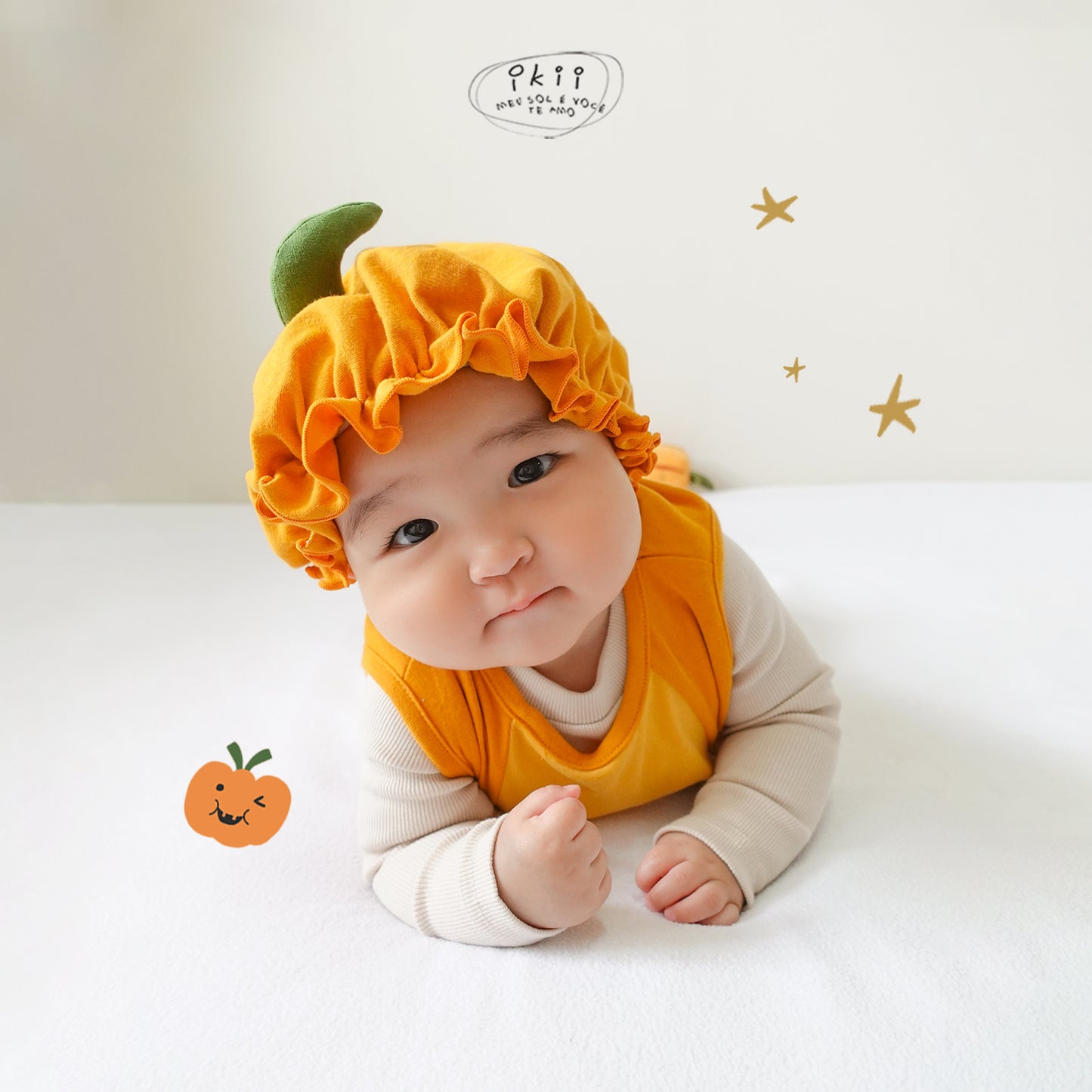 預訂中) Halloween 2025 新品 氣球南瓜兩件套裝(連身衣+帽子)