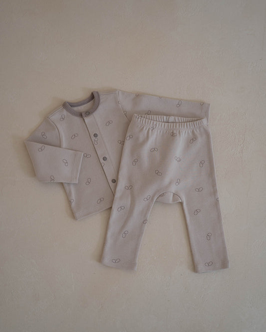 Preorder) Peekaboo / AS Peekabi Cardigan & Leggings set (60-90)