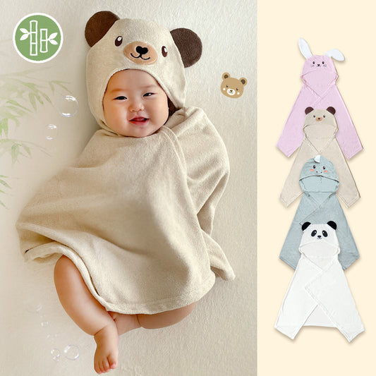 補貨中) Bath Time 繡花竹毛巾浴袍 沙灘巾