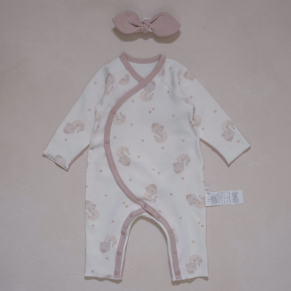 Preorder) Peekaboo Newborn Nernar hairband & bodysuit