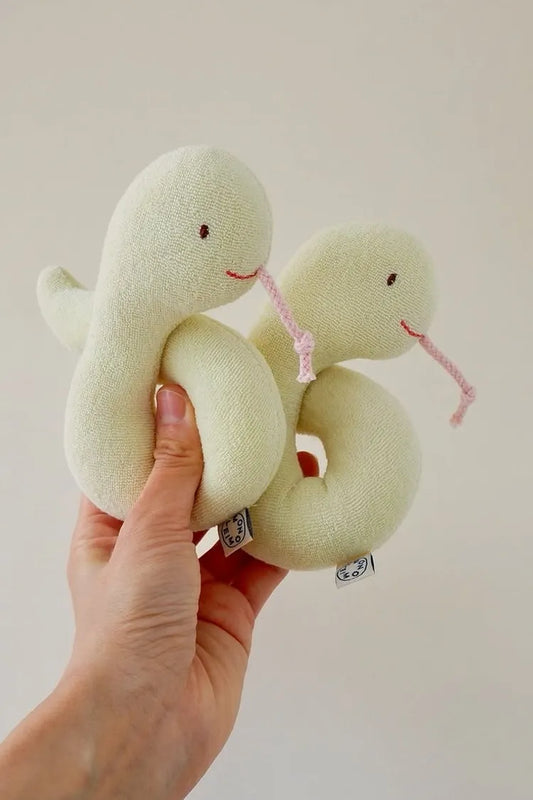 MONOLEIM 純手工蛇蛇安撫搖鈴娃娃