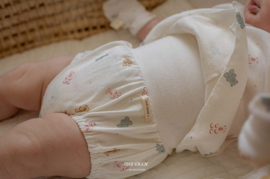 1GRAM 1๊ทธ๋จ /ๅฐๆธ
ๆฐ็ณปๅ ๐ค Bobo Top and Bottom set with Hand & foot wraps 4ไปถๅฅ