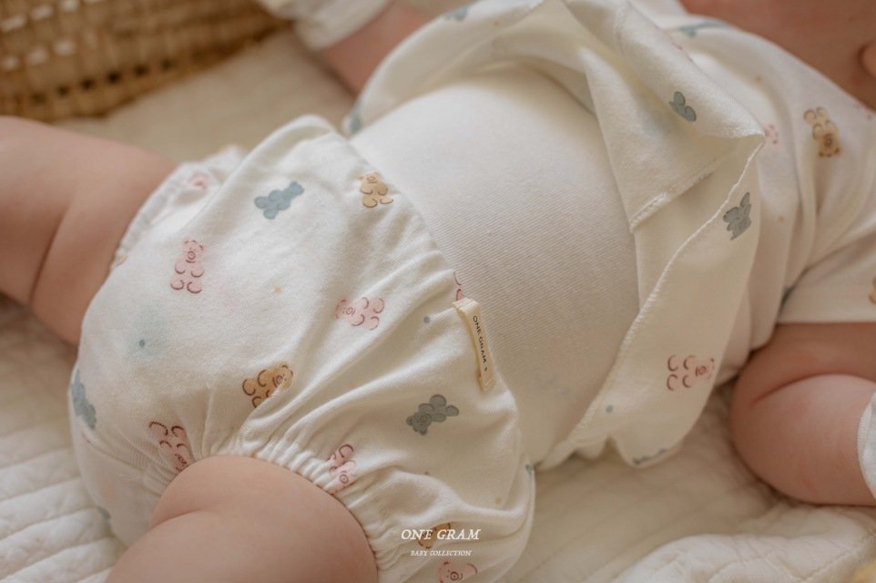 1GRAM 1그램 /小清新系列 🤍 Bobo Top and Bottom set with Hand & foot wraps 4件套