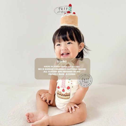 現貨) My First Day 蛋糕套裝 一歲包屁衣連帽禮盒套裝