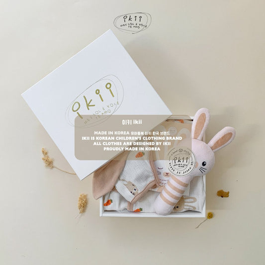 現貨) Bunny Doll Baby Romper Newborn Gift Set 兔兔安撫公仔 初生蝴蝶衣連帽套裝