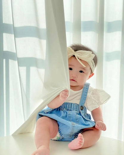 現貨) 𝚑𝚊𝚗𝚍𝚖𝚊𝚍𝚎 ✿ Grace Baby Hairband (42cm)