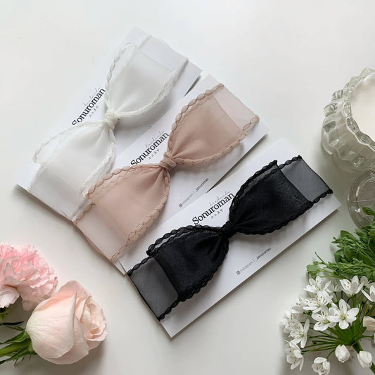 現貨) 𝚑𝚊𝚗𝚍𝚖𝚊𝚍𝚎 ✿ Melissa Baby Hairband (43cm) Basic