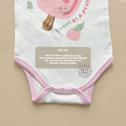 現貨) Peach Lollipop 包屁衣連可愛帽帽套裝