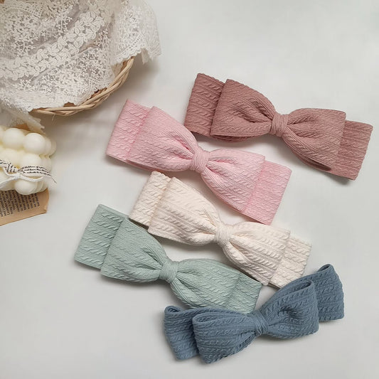 現貨) 𝚑𝚊𝚗𝚍𝚖𝚊𝚍𝚎 ✿ Twisted Big Ribbon Hairband (43cm)