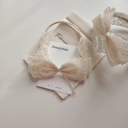 現貨) 𝚑𝚊𝚗𝚍𝚖𝚊𝚍𝚎 ✿ Grace Baby Hairband (42cm)