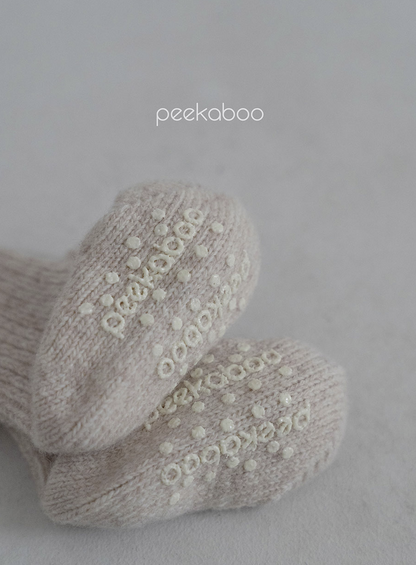 Preorder) Peekaboo Ribbed wool socks