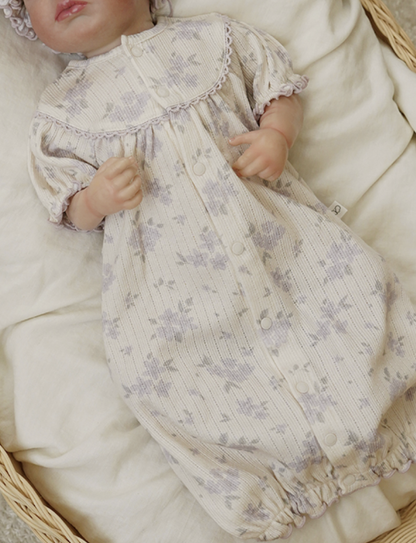 Preorder) Peekaboo Newborn Blooming Two way suit set