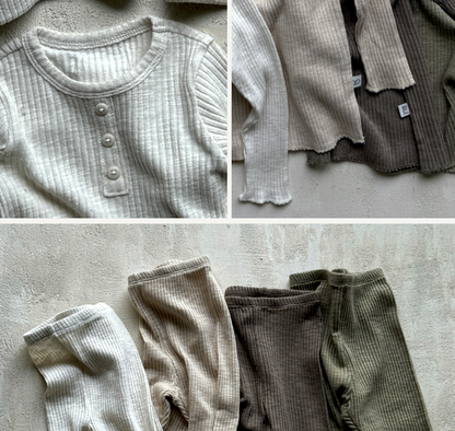 Preorder) Peekaboo Kids Noa Top and Bottom Set (90-150)
