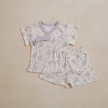Preorder) Peekaboo / AS Yukata  Baby Top and Bottom Set