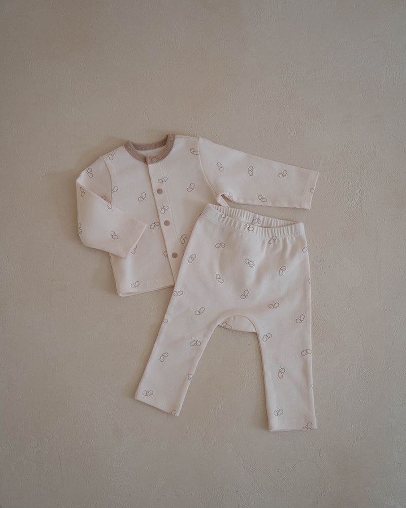 Preorder) Peekaboo / AS Peekabi Cardigan & Leggings set (60-90)