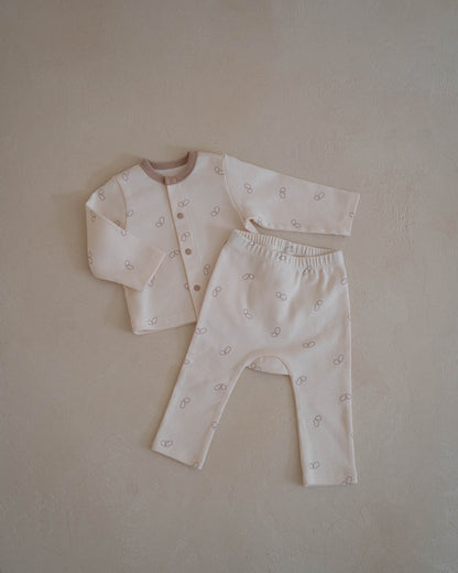 Preorder) Peekaboo / AS Peekabi Cardigan & Leggings set (60-90)