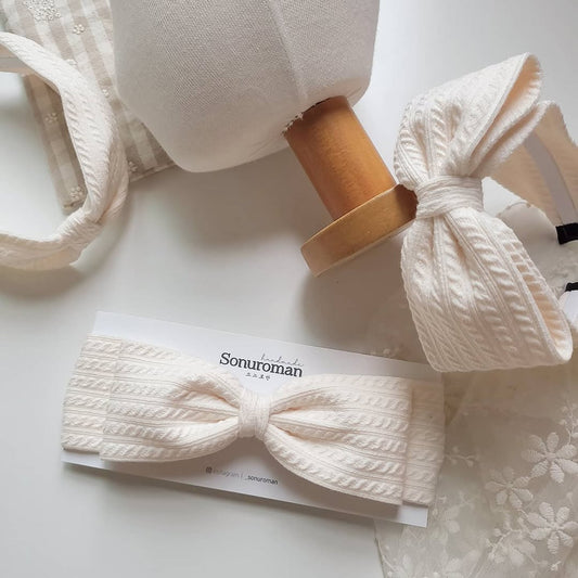 現貨) 𝚑𝚊𝚗𝚍𝚖𝚊𝚍𝚎 ✿ Big Ribbon Headband (plastic) (kids 2year-old+)