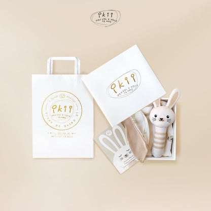 現貨) Bunny Doll Baby Suit Newborn Gift Set 兔兔安撫公仔 包屁衣連帽套裝