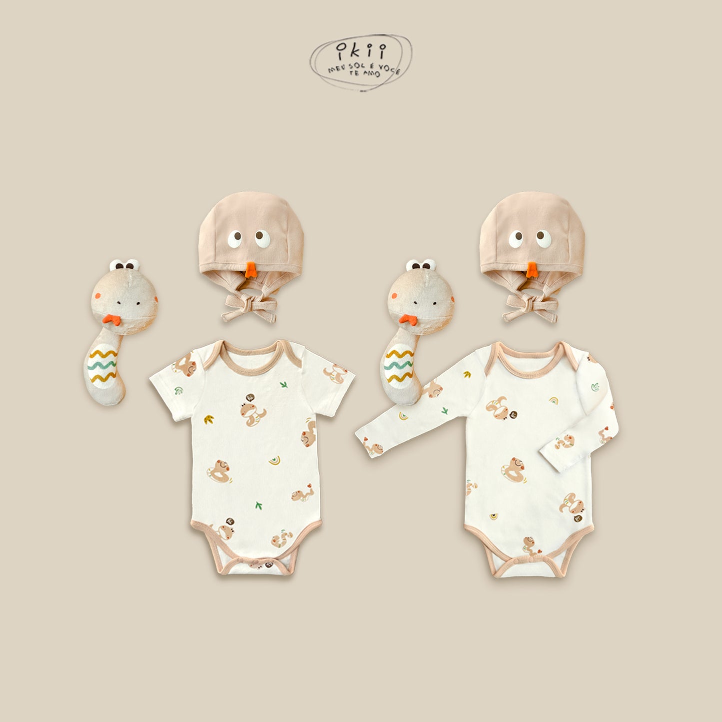 現貨) Snake Doll BabySuit Newborn Gift Set 蛇蛇安撫公仔 包屁衣連帽套裝