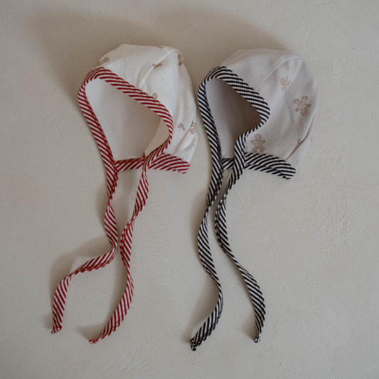 Preorder) Peekaboo / AS Gingerbread Baby Bonnet