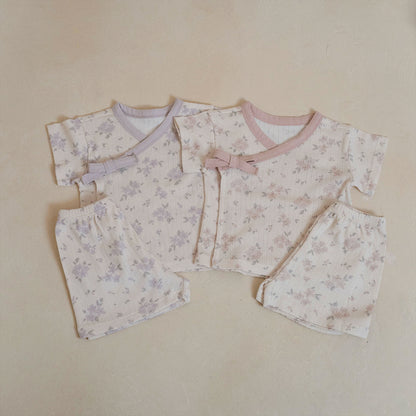 Preorder) Peekaboo / AS Yukata  Baby Top and Bottom Set