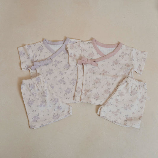 Preorder) Peekaboo / AS Yukata  Baby Top and Bottom Set