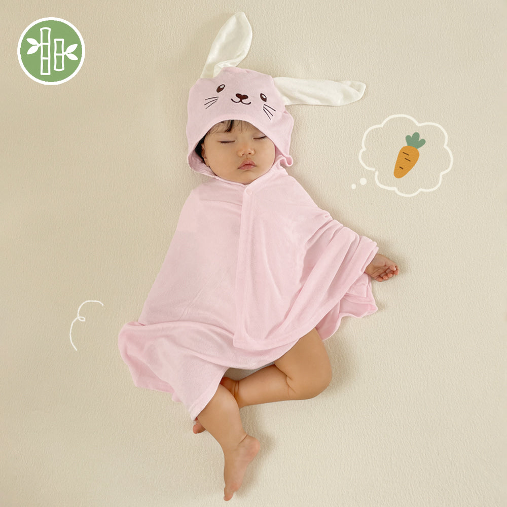 補貨中)  Bath Time 繡花竹毛巾浴袍 沙灘巾