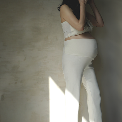 Preorder) Peekaboo Ribbon Mom Basic Pants (Long)