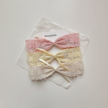 現貨) 𝚑𝚊𝚗𝚍𝚖𝚊𝚍𝚎 ✿ Grace Baby Hairband (42cm)