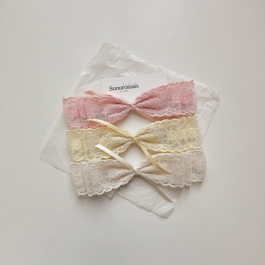現貨) 𝚑𝚊𝚗𝚍𝚖𝚊𝚍𝚎 ✿ Grace Baby Hairband (42cm)