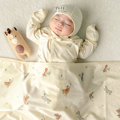 Horse Baby 滑板馬仔初生Orangic Swaddle Blanket 包被