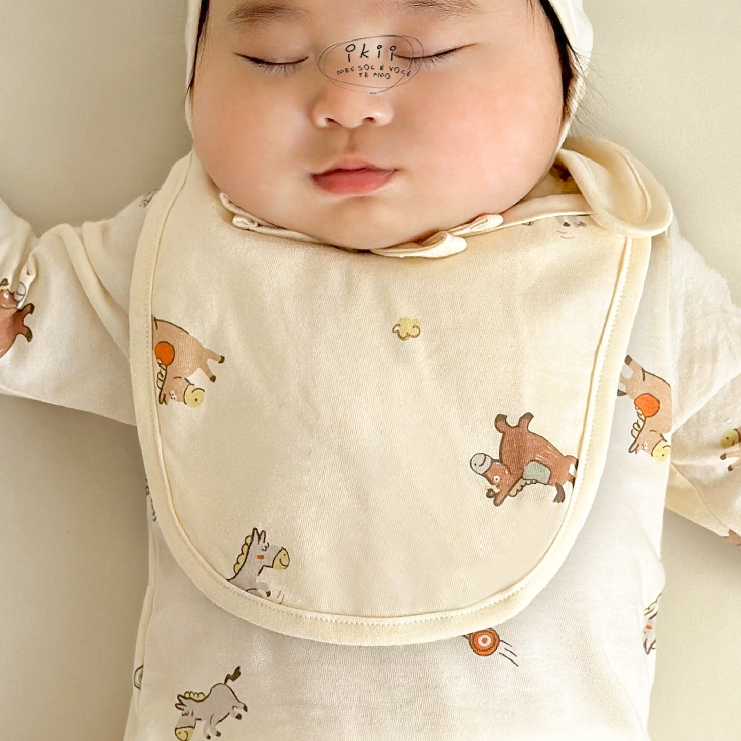 Horse Baby 滑板馬仔初生Orangic Bib